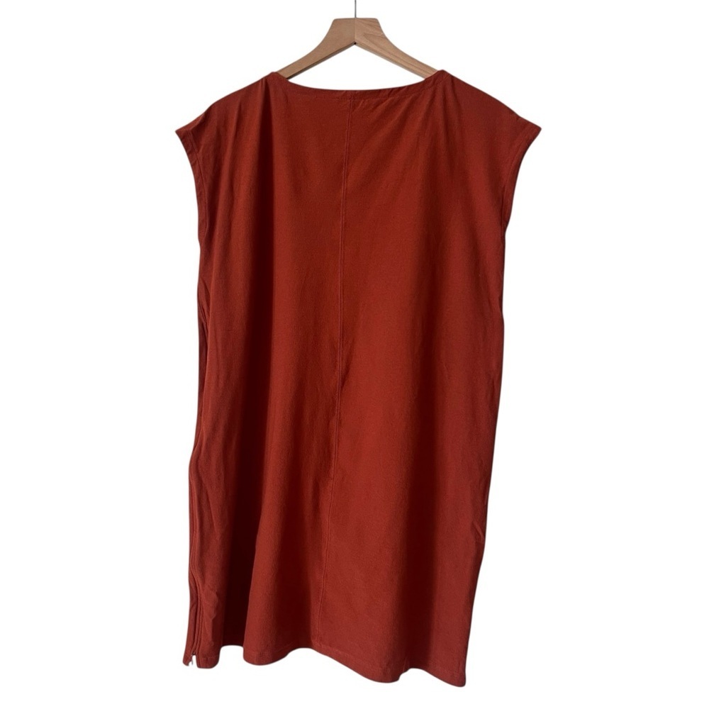 Eileen Fisher Rust Burnt Orange Sleeveless Oversized Boxy Dress Tunic Size XS - Picture 6 of 10